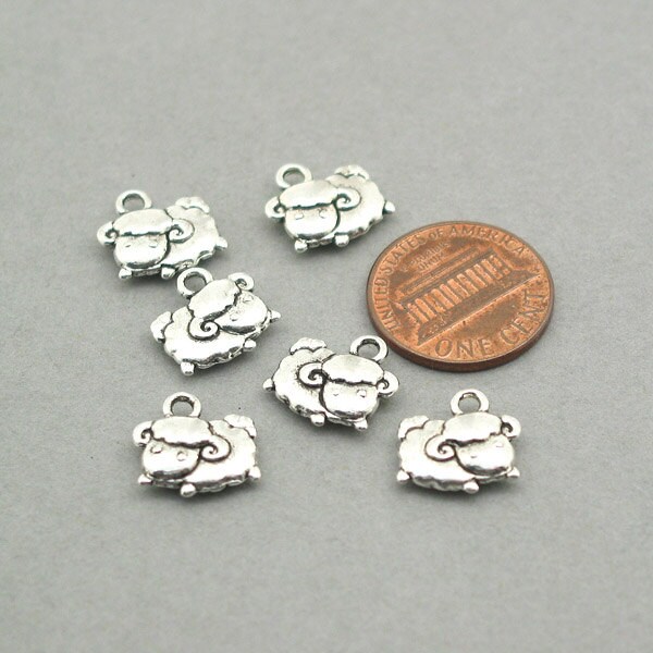 アクセサリー sheep Sheep Charms, Ram Pendant Beads, up to 40 Pcs, Antique