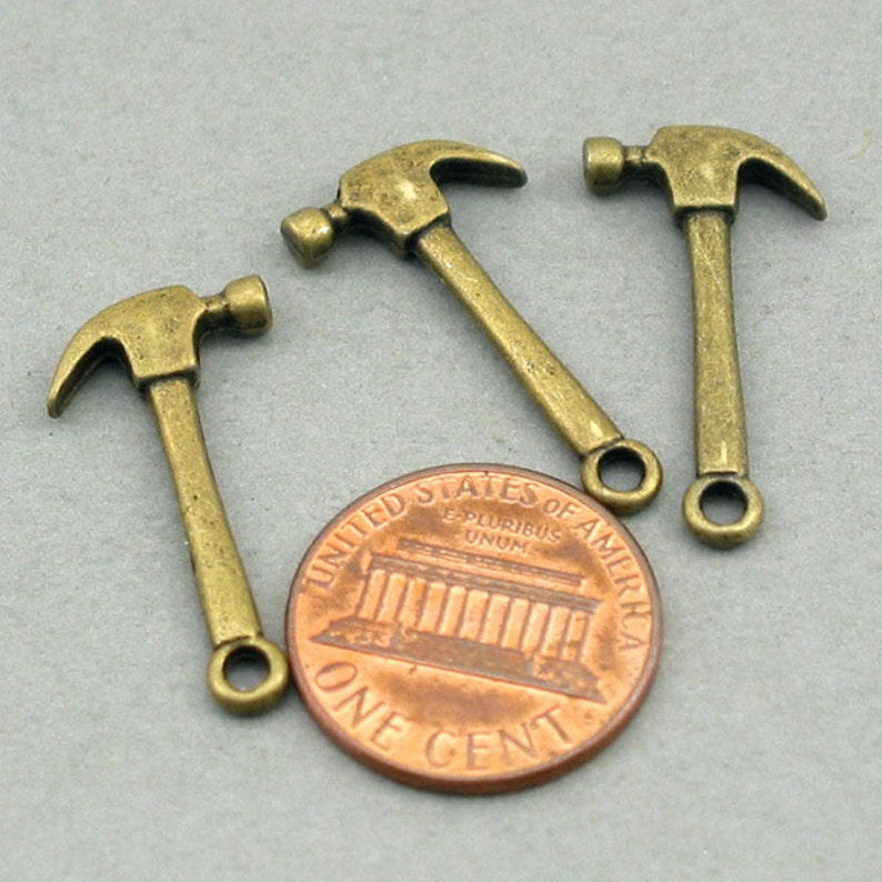 Hammer Charms Hammer 3D pendant beads up to 10 pcs Antique Etsy
