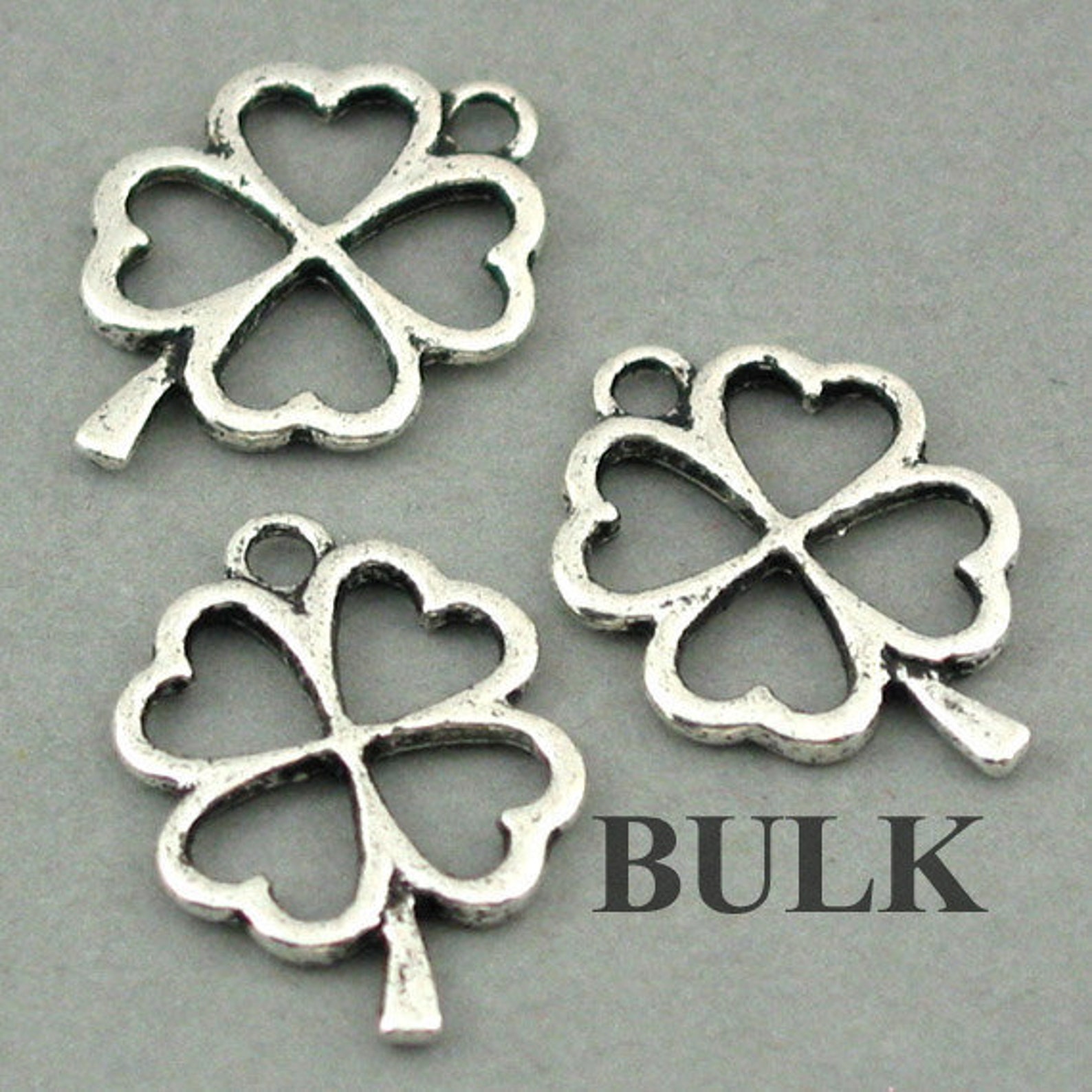 BULK 30 Clover Charms Wholesale Four Leaf Shamrock pendant Etsy