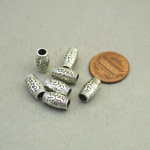 Barrel Beads, Barrel Spacer Beads, up to 16 pcs, Antique Silver 7X12mm BD0218S image 3