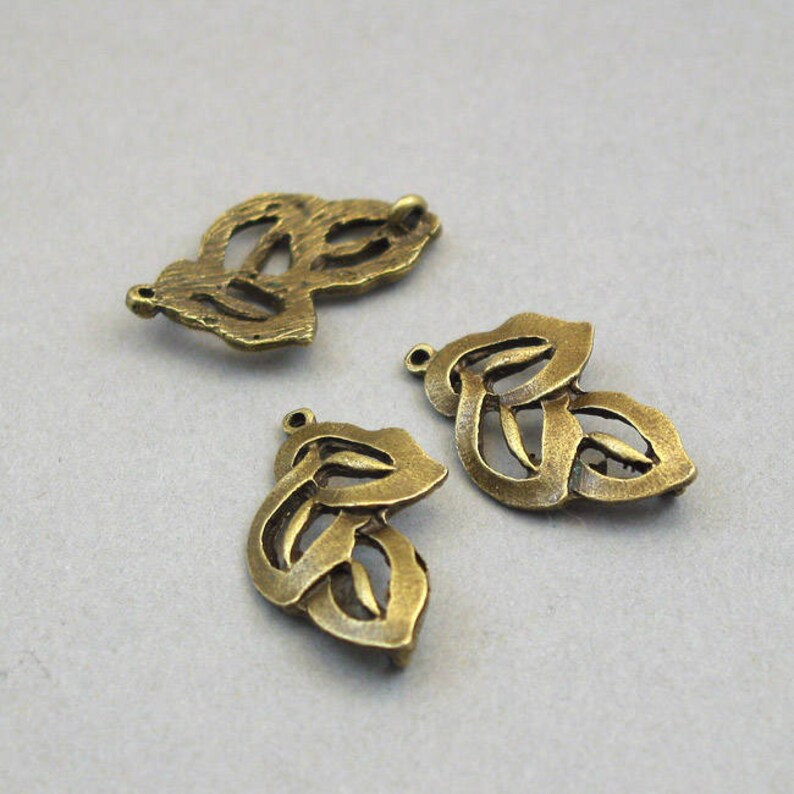 Leaf Charm Connectors Antique Bronze 18X29mm CM0086B up to 10 pcs Leaf Link pendant beads