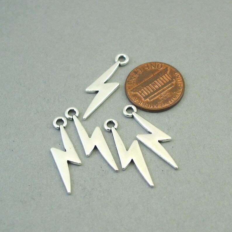 Lightning Bolt Charms Thunder Pendant Beads up to 20 Pcs Etsy