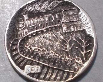 Deep Carved Hobo Nickel, Train Related #22