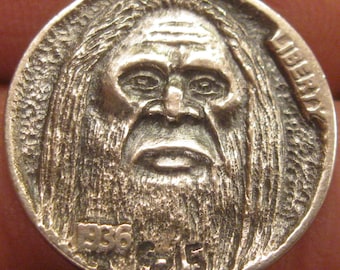 Deep Carved Hobo Nickel, Sasquatch