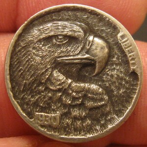 Deep Carved Hobo Nickel, Eagle #8