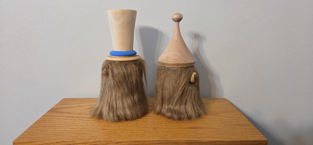 Hand-turned Wooden Gnomes Set - Etsy