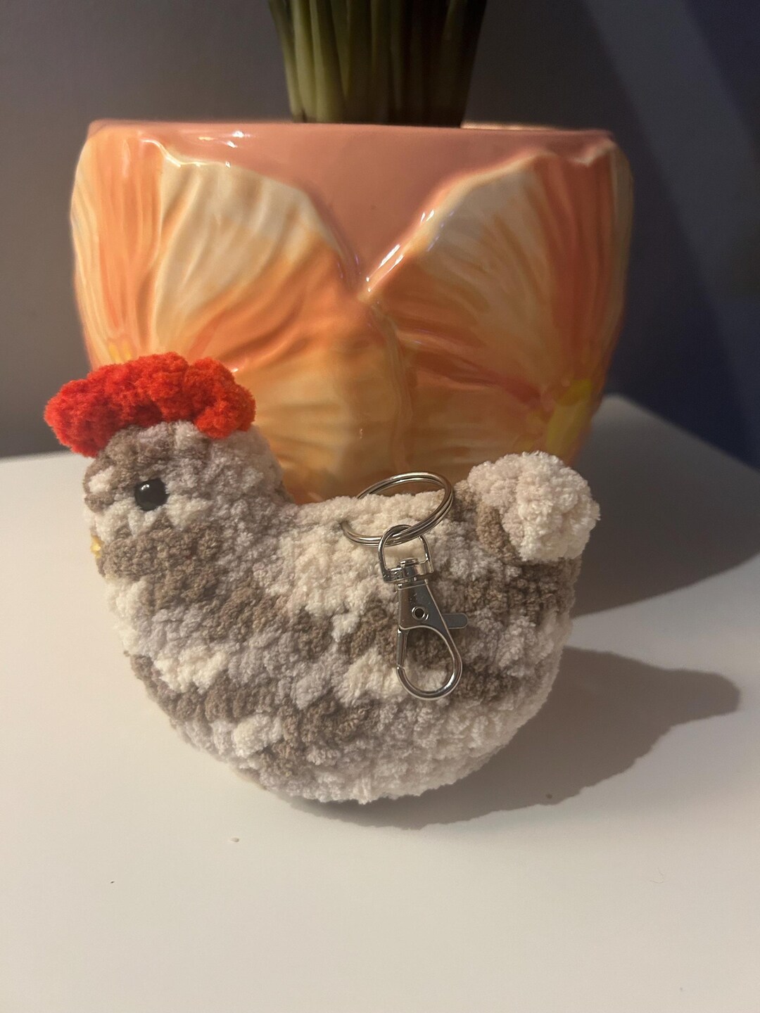 Little Chicken Crochet Keyring - Etsy