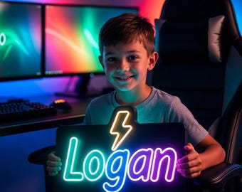 Custom Name Neon Sign for Kids, Nursery Room Decor, Birthday Gift for Kids, Bedroom Neon Sign, Personalized Gift For Kids, Name Neon Sign