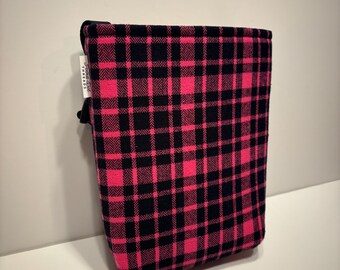 Pink Plaid Car Trash Bag, Reusable Auto Garbage Bin