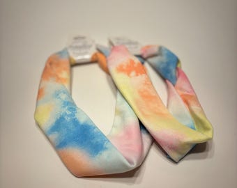 Mommy and Me Tie Dye Headband Set, Twist Top Knot