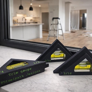 Door Trim Reveal Gauge with Built-In Bubble Level
