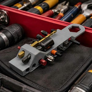3D Printed TPU Impact Bit Holder - 10-Bit Organizer
