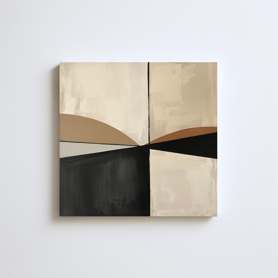 Square Abstract Modern Art Print - Minimalist Contemporary Painting ...