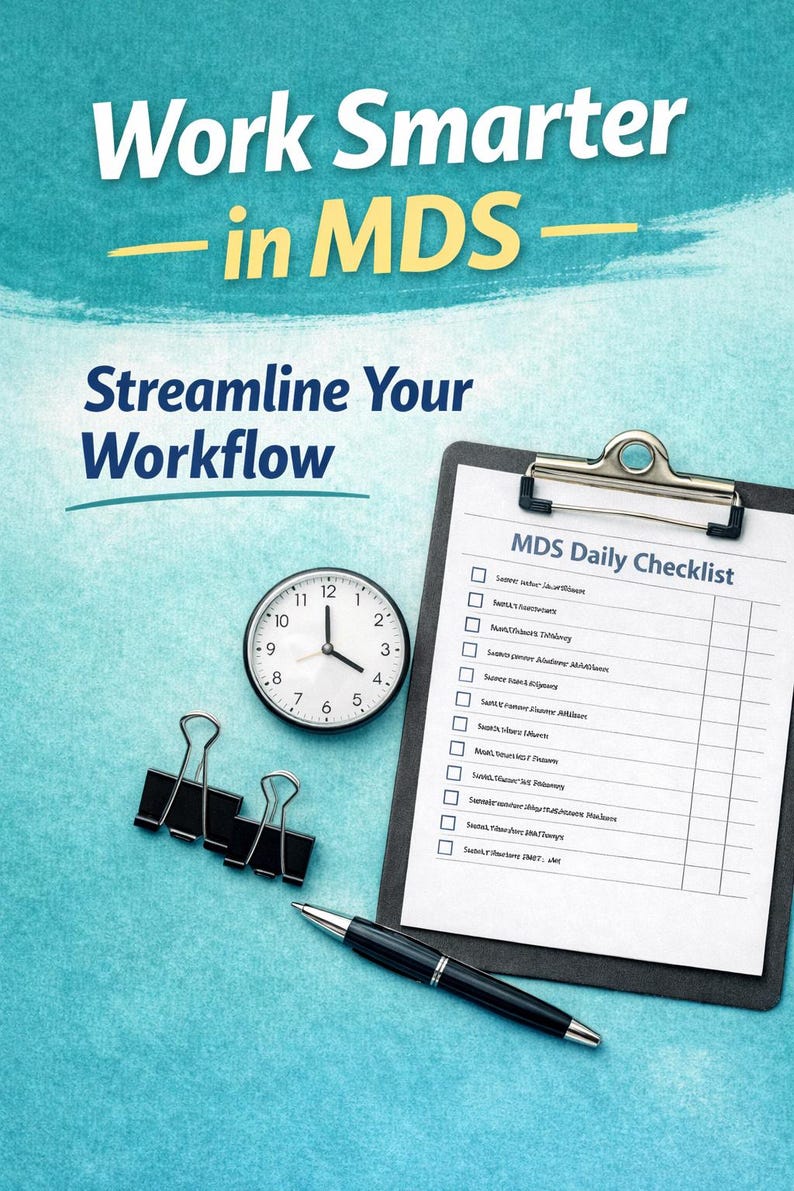 Free MDS Daily Checklist | Skilled Nursing MDS Organization Tool | SNF ...