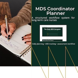 MDS Coordinator Planner | Long Term Care Nurse Planner | MDS Workflow System | Documentation Tracker | Printable MDS Organizer