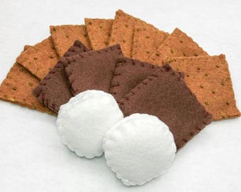 Kid's Pretend Play Food: Felt S'mores