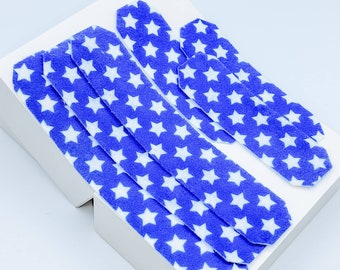 Felt Band Aids: Blue & White Stars 3 size pack | Felt Bandages | Patriotic Stars