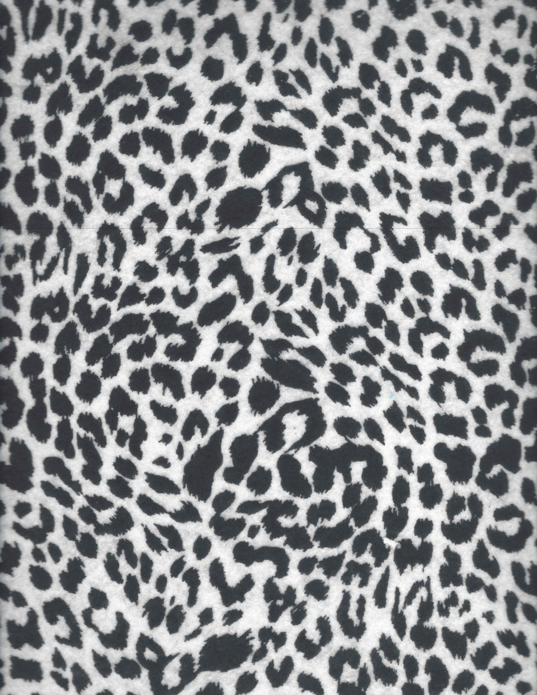 Black & White Leopard Print Felt Sheet - Etsy