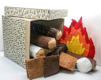 SALE!!! Kid's Pretend Campfire Play Set: Campfire & Logs Play Set | Pretend Toys