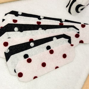 Felt Band Aids: Black & White Fuzzy Trio, 3 pack