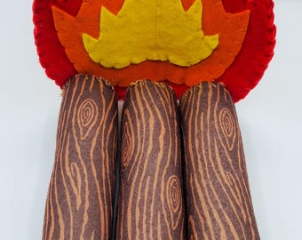 Kid's Pretend Campfire Play Set: Campfire Logs Play Set | Pretend Toys