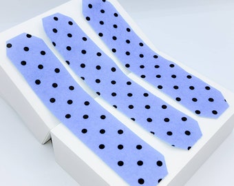 Felt Band Aids: Colorful Polka-Dots 3 size pack | Felt Bandages | Blue w/ Black Dots