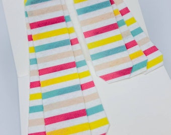 Felt Band-Aids: Pastel Party Stripes Bandage 3 packs | Doctor Bandages | Pretend Play