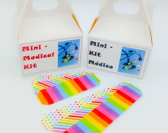 Felt Band Aids: Rainbow Pride Polka-Dot & Striped Bandages | 3 packs | Pretend Toys | Felt Bandages