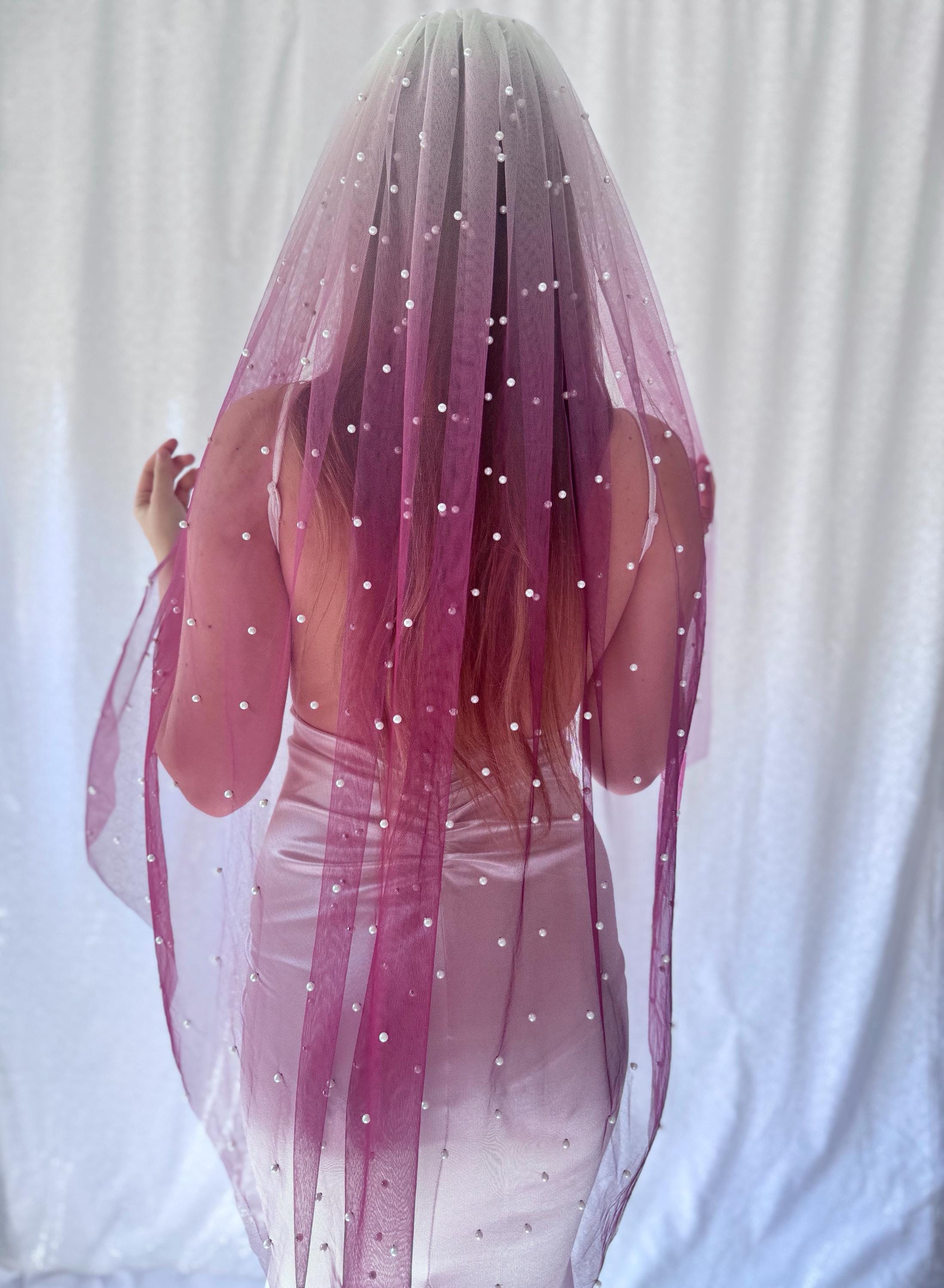 Red Ombre Veil - Etsy display picture 3