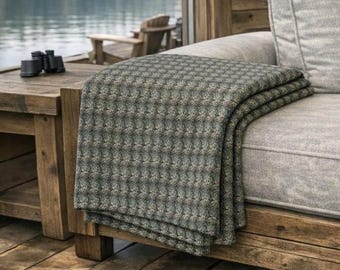 Velveteen Throw Blanket — Cozy Modern Rustic Sofa Decor, Soft Subtle Woodland Pattern, 60" x 80"
