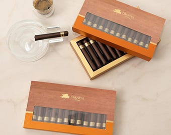 Chocolate Cigar Box Milk Chocolate Cigars- Gourmet Gift for Birthday, Anniversary, Holiday, Graduation & Corporate