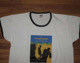 Rare NOS Vintage 1999 Flaming Lips The Soft Bulletin Ringer T Shirt