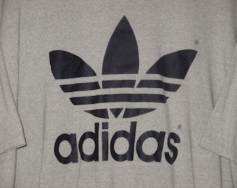 ヴィンテージ 70-80年代 ADIDAS Vネック Tシャツ ネイビーブルー