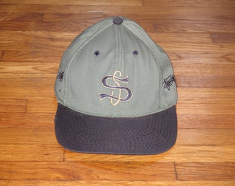 Rare Vintage 1990s Stussy Archival Skate Hip Hop Rave Logo Snapback Hat