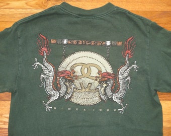 Rare Vintage 1990s Stussy Dragon Skate Hip Hop Rave Logo T Shirt
