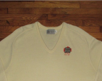 Rare Vintage 1970s - 1980s Canadian National Railways V-Neck Sweater