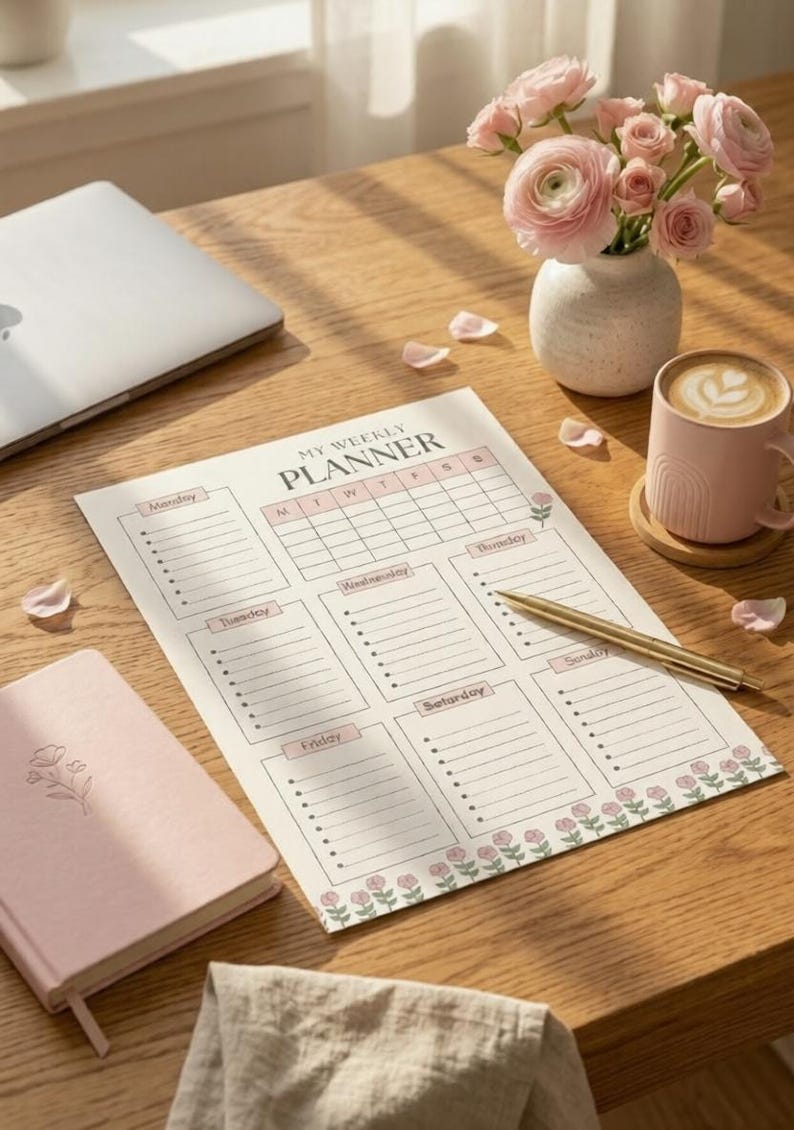 Editable Weekly Planner Printable | Canva Weekly Schedule | Minimal ...