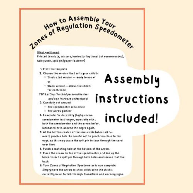 Speedometer Regulation Zones of Regulation Speedometer | Visual Emotional Regulation Tool ...