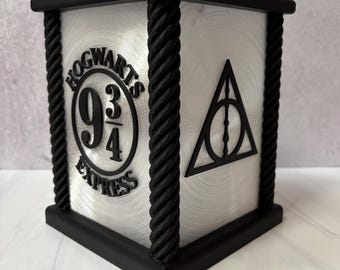 Harry Potter Lamp | Hogwarts Symbols LED Light | 3D Printed Wizard Desk Decor