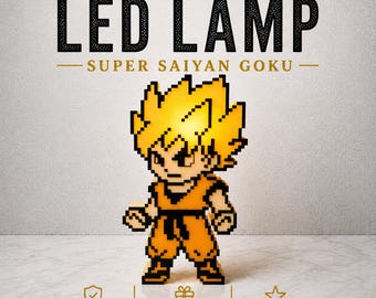 Super Saiyan Goku Tea Light Lamp | Dragon Ball Z Decor | Anime Desk Light