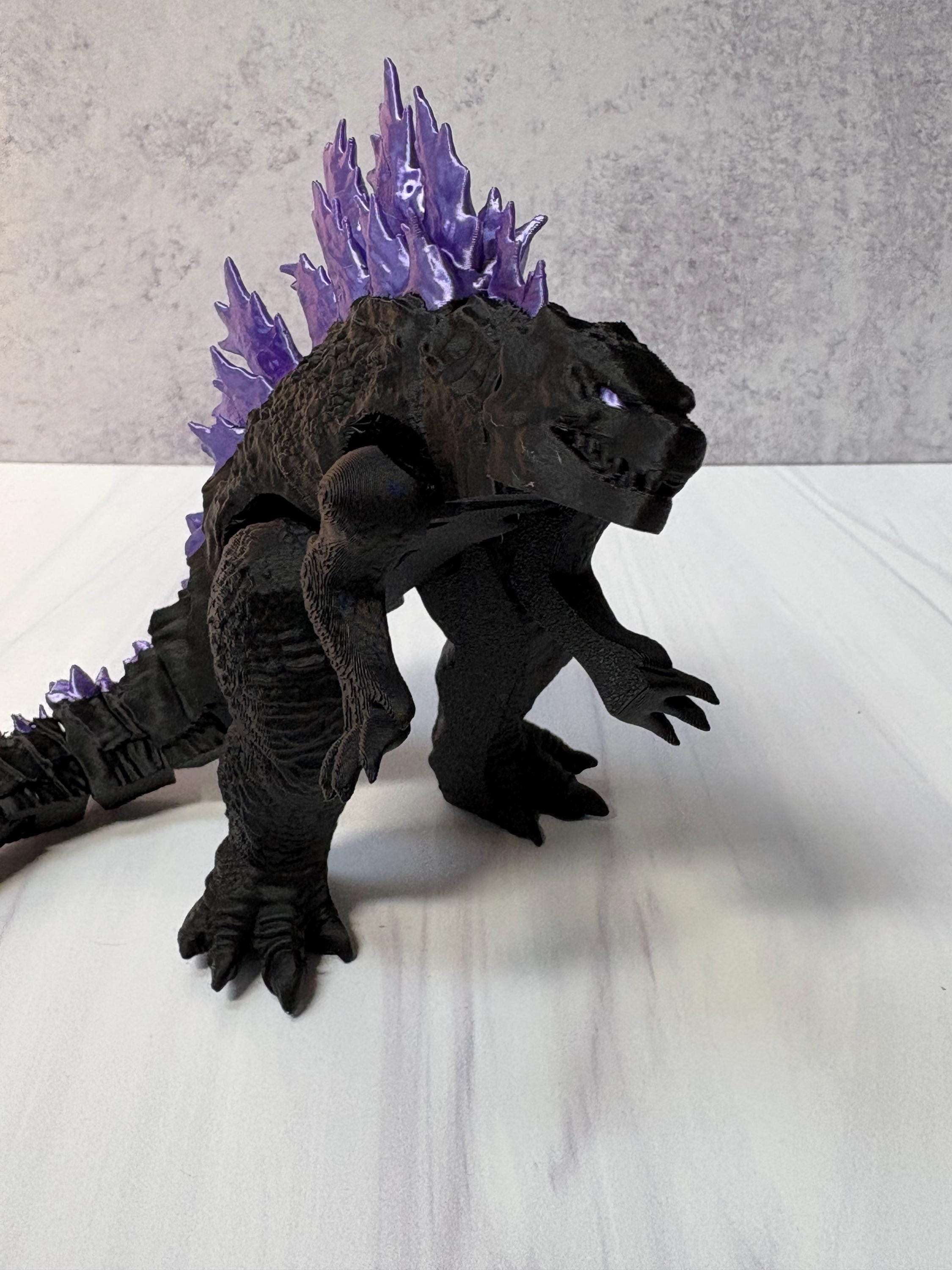 Articulated Godzilla Figure | 3D Printed Gojira Display| Poseable ...
