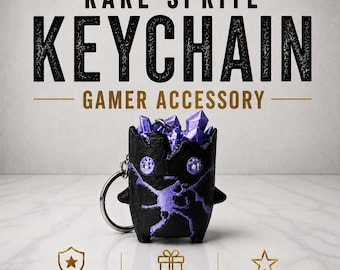 Sprites 3D Printed Keychain | Battle Royale Gamer Rare Sprite Accessory