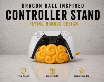 Dragon Ball Inspired Flying Nimbus PS5 DualSense Controller Stand | Anime Gaming Display