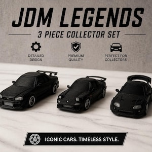 3D Printed JDM Model Car Kit | Skyline GTR, Supra, RX7 Display Model