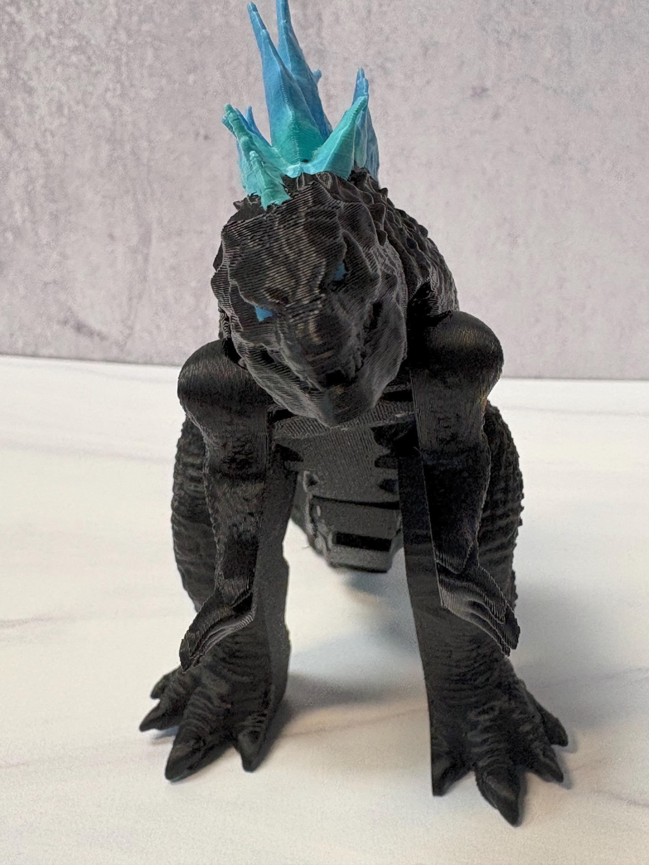Articulated Godzilla Figure | 3D Printed Gojira Display| Poseable ...