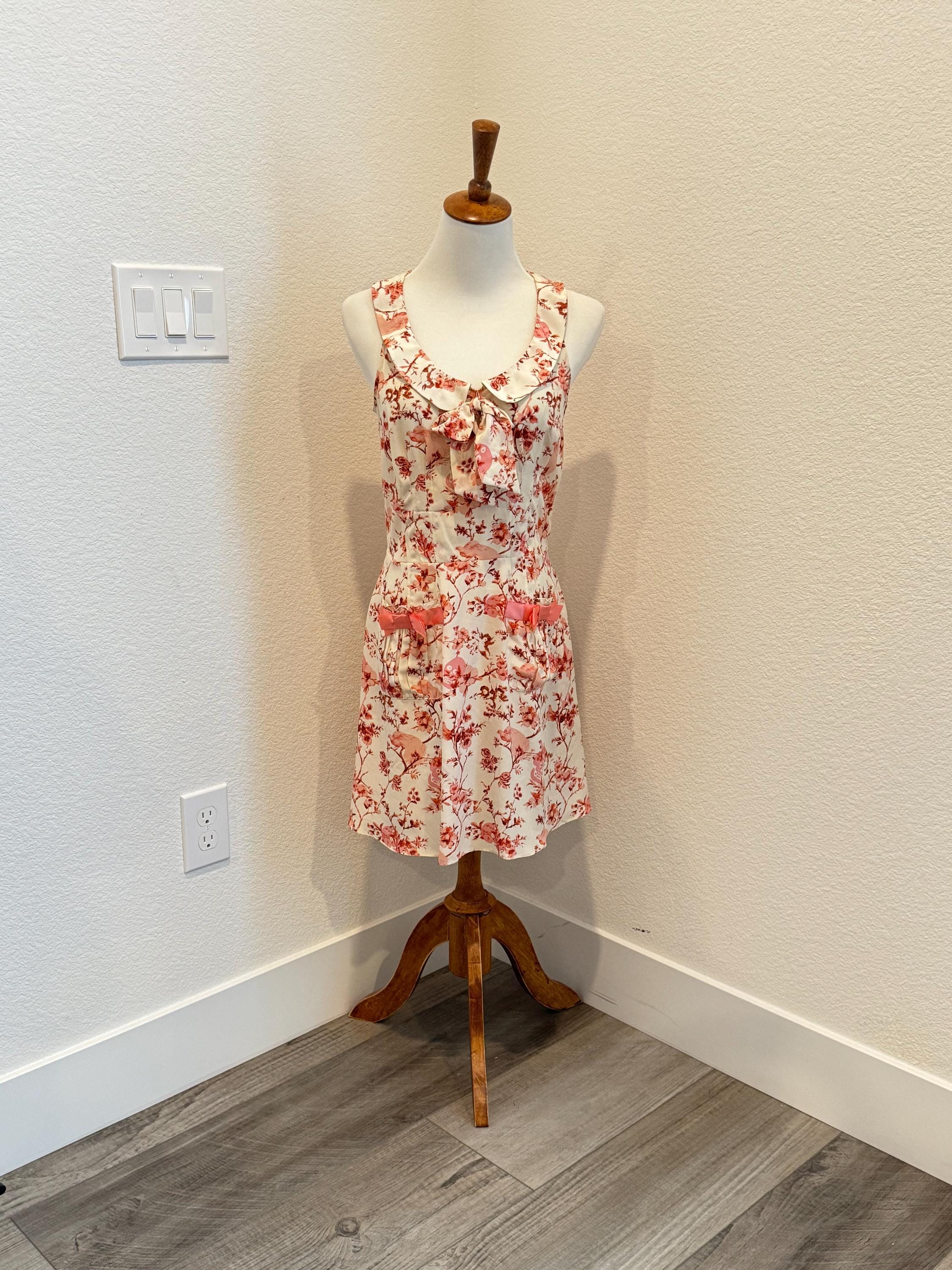 betsey johnson evening afternoon cloud dress Betsey Johnson F/W 2000 velvet floral dress main image 0