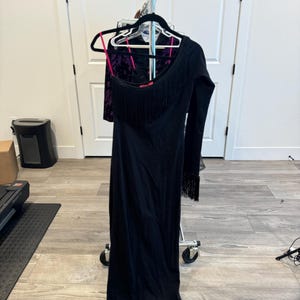 strapless open back dress Primavera Couture 4264 One Shoulder Homecoming Cocktail Dress Corset Back Cutout Fringe Black / 16 main image 0
