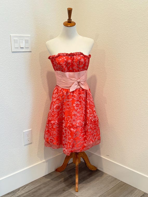 Vintage Betsey Johnson Velvet Burnout Tea Party Dress