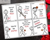 Digital Valentine's Day cards for kids printable
