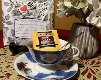 Set de regalo de taza de té vintage y libro: Clásico